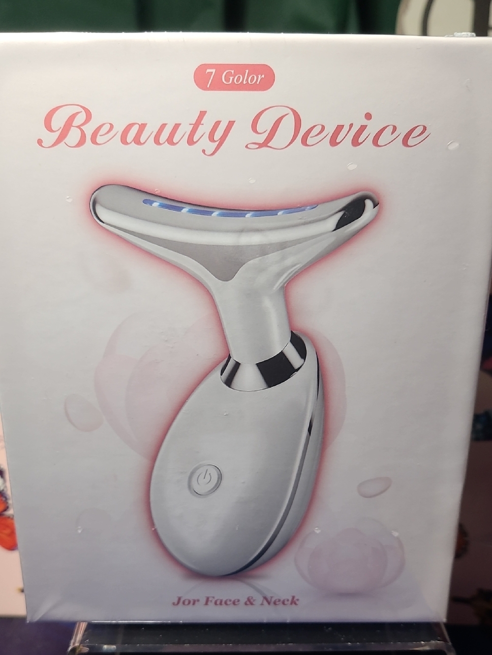 Beauty Device 7 Color Facial & Neck Massager - White